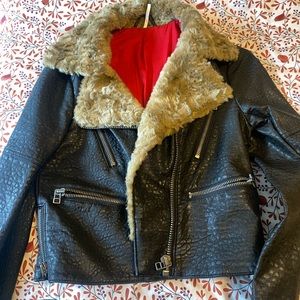 Free People Vegan leather jacket